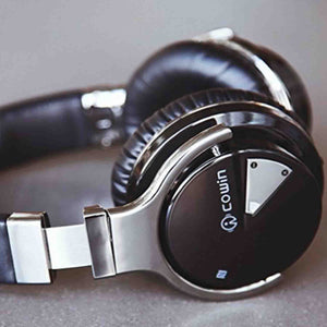 E7 Active Noise Cancelling Bluetooth Deep Bass Wireless Headphones with Microphone - Black (Renewed) Cowinaudio 