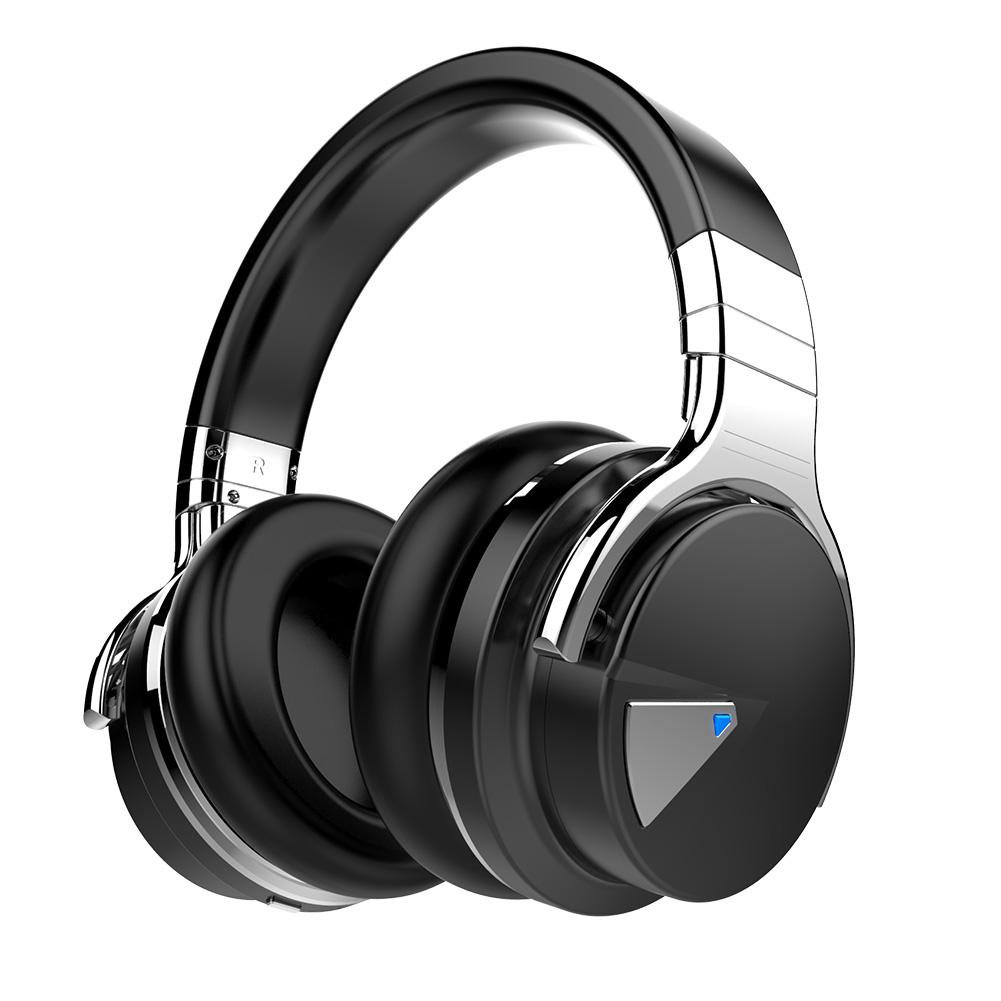 E7 Active Noise Cancelling Bluetooth Over-ear Headphones Headphone cowinaudio Black 