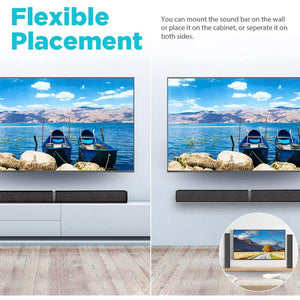 Bluetooth Sound bar for TV, 50W Sound Bar with 4 Drivers and Remote Control, Home Audio TV Speakers Sound Bar with Arc/Optical/AUX Connect Cowinaudio 