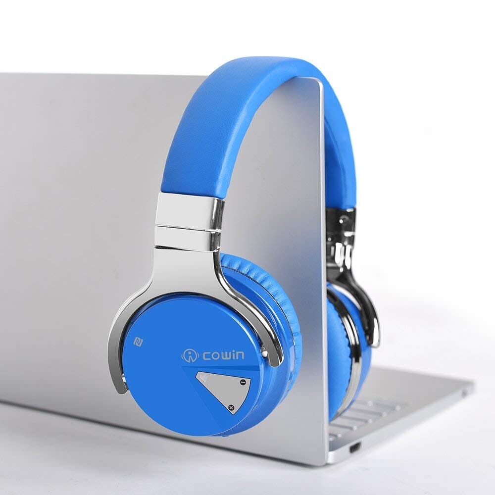 COWIN E7 Active Noise Cancelling Headphones Bluetooth Headphones with Mic Deep Bass Wireless Headphones Over Ear(Blue) Cowinaudio 