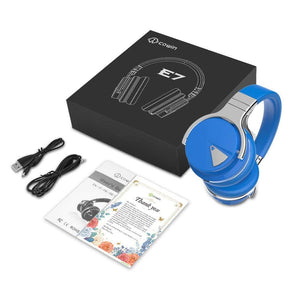 COWIN E7 Active Noise Cancelling Headphones Bluetooth Headphones with Mic Deep Bass Wireless Headphones Over Ear(Blue) Cowinaudio 