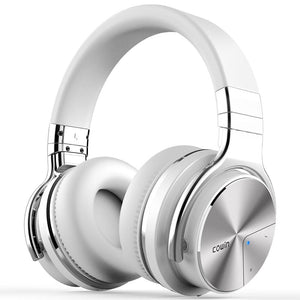 COWIN E7 PRO [2018 Upgraded] Active Noise Cancelling Headphones Bluetooth Headphones with Microphone Deep Bass Wireless Headphones Over Ear 30H Playtime - White Cowinaudio 