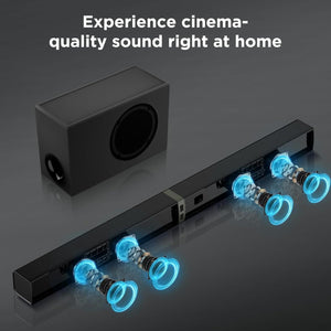 Cowin sound bar for smart TV, 120W sound bar with subwoofer, bluetooth 5.0 soundbar and deep bass, 2 in 1 separable bluetooth soundbar home theater speaker Cowinaudio 