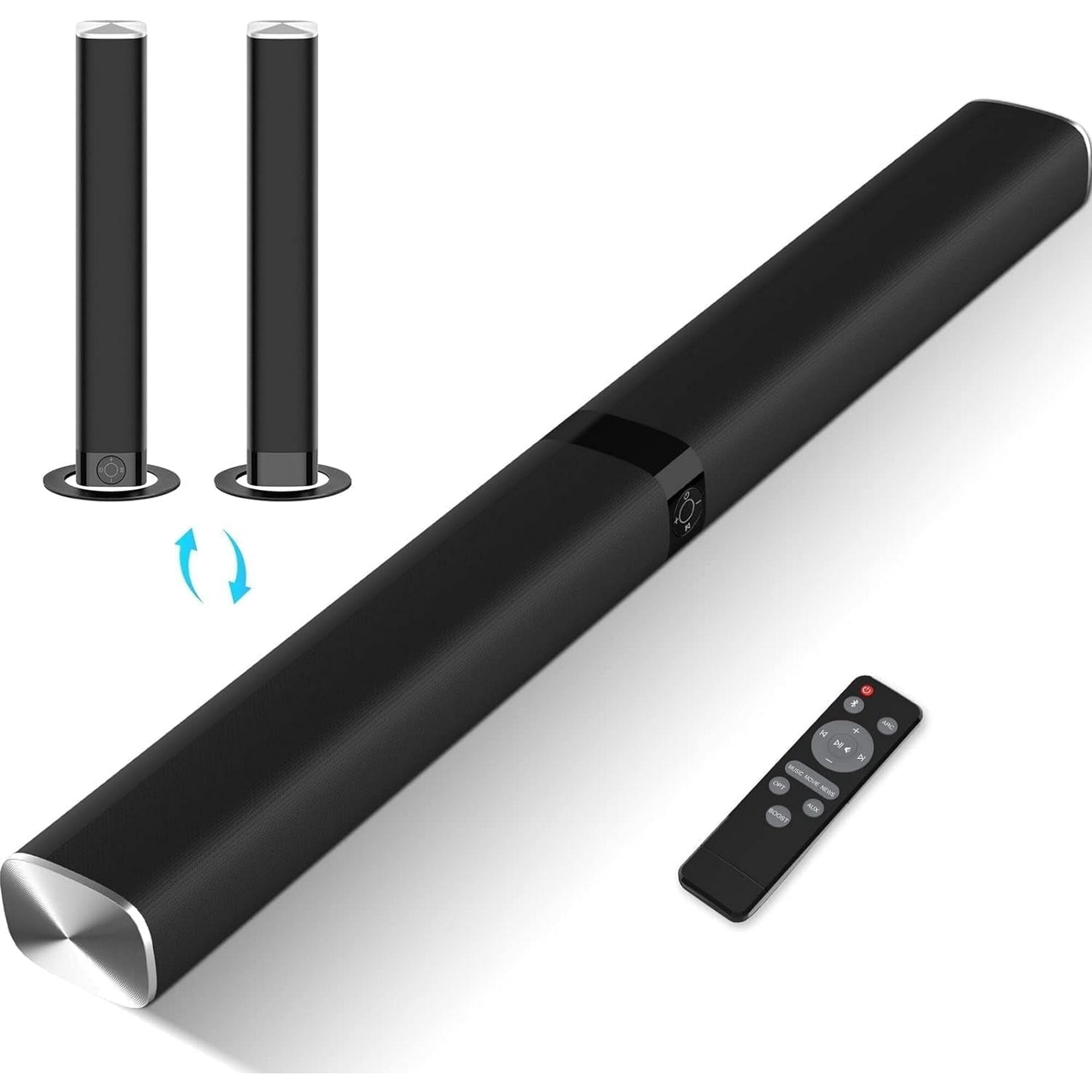 COWIN Sound Bar for TV 2 in 1 Separable Bluetooth Soundbar Home Theater Speakers with Arc/Optical/AUX Connect Cowinaudio 