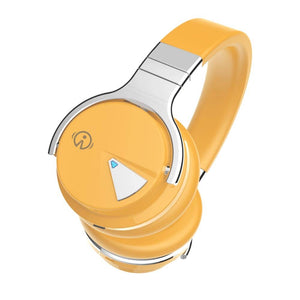 E7 Active Noise Cancelling Bluetooth Over-ear Headphones, Yellow Cowinaudio 