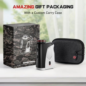 Golf Rangefinder with Slope, 1500 Yards Laser Range Finder, 7X Magnification, with Flagpole Lock Vibration Cowinaudio 