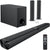 Sound Bar for Smart TV, 120W Sound Bar with Subwoofer, 5.0 Bluetooth Soundbar for TV with Deep Bass & Volume Boost & 3 Equalizer Modes, ARC/Opt/AUX, 2 in 1 Detachable TV Sound Bar, Black Cowinaudio 