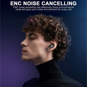 True Wireless Bluetooth Earbuds with Smart LED Display Charging Case , Bluetooth 5.0 Earbuds in-Ear TWS Stereo Headphones, IPX7 Waterproof in Ear Earphones, Black Cowinaudio 