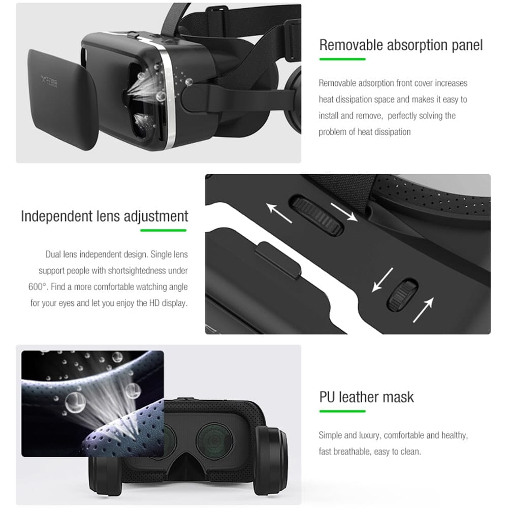 single lens vr goggles VR Headset 3D Glasses Virtual Reality Headset for VR Games & 3D Movies, Eye Care System for iPhone and Android Smartphones
