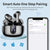 Wireless Earbuds Bluetooth Headphones, with LED Display Charging Case, Waterproof In-Ear Earphones with Mic for iPhone /Android /PC /Laptop, Black Cowinaudio 