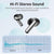 Wireless Earbuds Bluetooth Headphones, with LED Display Charging Case, Waterproof In-Ear Earphones with Mic for iPhone /Android /PC /Laptop, Black Cowinaudio 