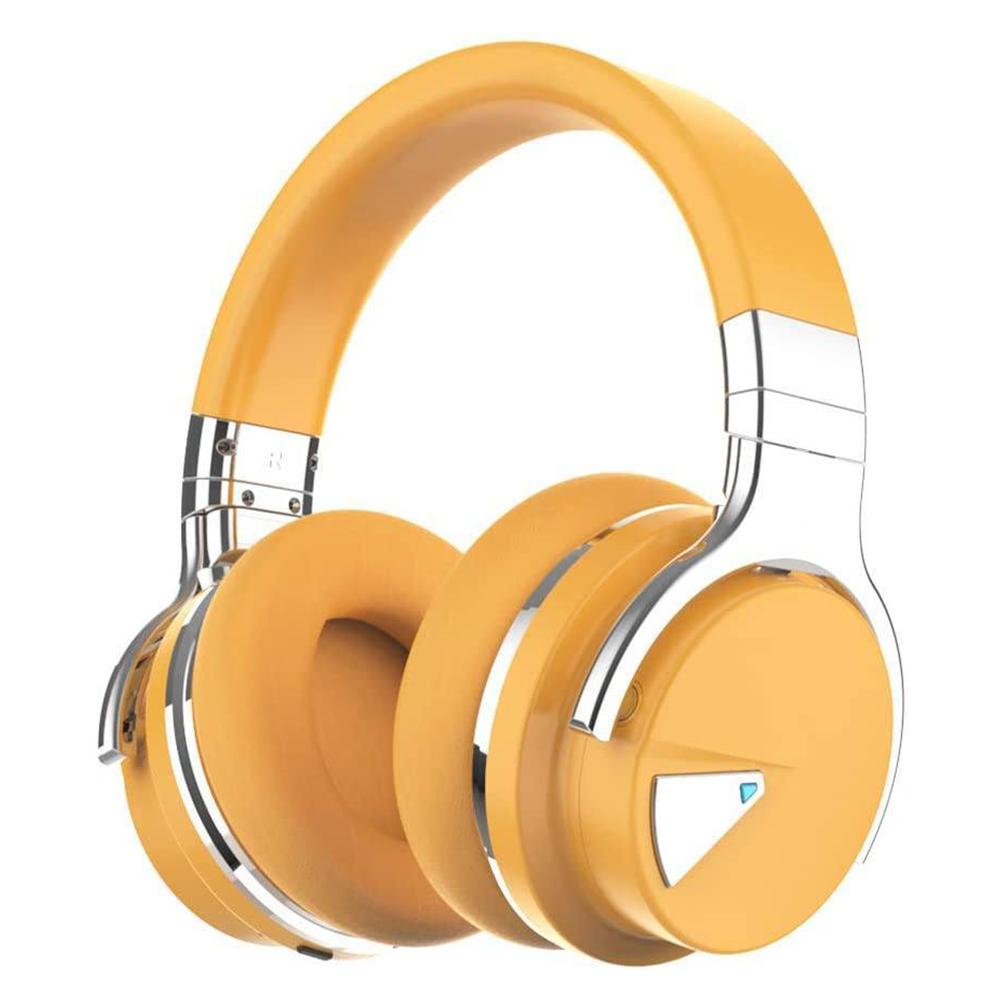 E7 Active Noise Cancelling Bluetooth Over-ear Headphones, Yellow -  Cowinaudio